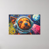 DOGS IN SPACE-16 CANVAS AFDRUK (Voorkant)
