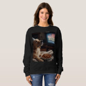 Dogs like new years too Woman's Sweat Shirt (Devant entier)