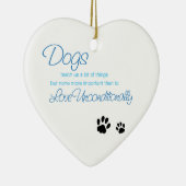 Dogs Love Quote Ornament (Rechts)