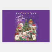 Dogs Merry Kerstlight Inpakpapier Vel (Voorkant 2)