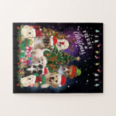 Dogs Merry Kerstlight Legpuzzel (Horizontaal)