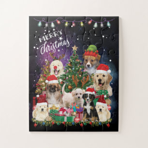 Dogs Merry Kerstlight Legpuzzel