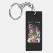 Dogs Merry Kerstlight Sleutelhanger (Voorkant Links)
