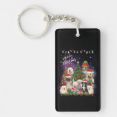 Dogs Merry Kerstlight Sleutelhanger (Voorkant)
