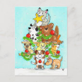 Dogs Merry Kerstmis briefkaart van Nicole Janes (Voorkant)