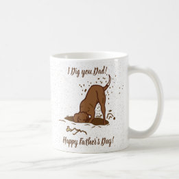 Dogs met vuil graven - Happy Vaderdag. Koffiemok