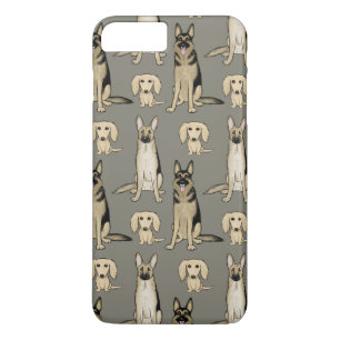 Dogs Pattern iPhone 8 Plus / 7 Plus Hoesje