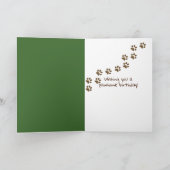 Dog's Paw in hand Birthday Kaart (Binnen)