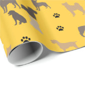 Dogs Paw Prints Pet Pattern Wrapping Paper Cadeaupapier (Rol Hoek)