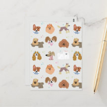 Dogs Pets Kinder briefpapier Kaart
