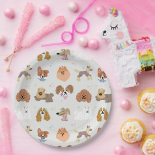 Dogs Pets Kinder Partij Papieren Bordje