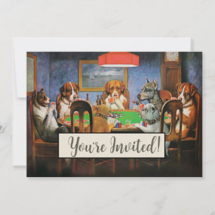 Dogs Playing Poker beroemd gemaakt door C.M. Cooli Kaart