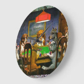 Dogs Playing Poker Grote Klok (Hoek)