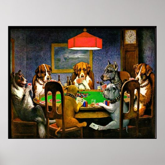 Dogs Playing Poker Poster (Voorkant)