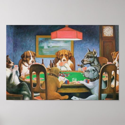 Dogs Playing Poker Poster (Voorkant)