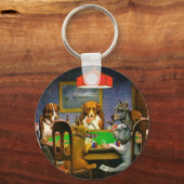 Dogs Playing Poker Sleutelhanger (Voorkant)