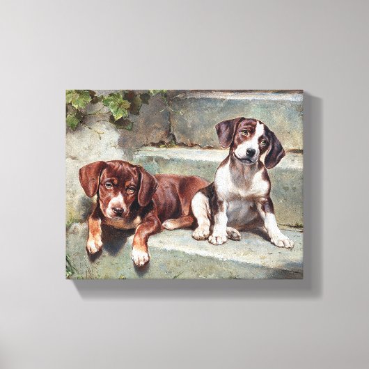 Dogs Puppies  Canvas Afdruk (Voorkant)