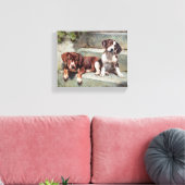 Dogs Puppies  Canvas Afdruk (Insitu (Woonkamer))