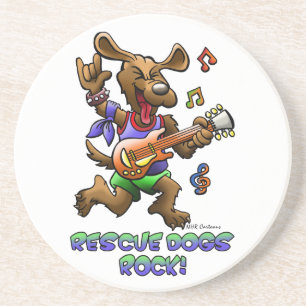 DOGS ROCK HERSTELLEN ZANDSTEEN ONDERZETTER