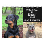 Dogs Rottweiler en Pitbull Dog Calendar Kalender (Hoes)