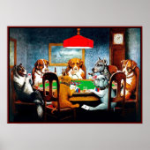 DOGS SPEELT POKER  C M Coolidge Print (Voorkant)