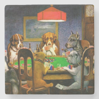 Dogs Spelling Poker Stenen Onderzetter