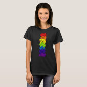 Dogs Stack Rainbow LGBT Gay Les Trans Pride Pet T-shirt (Voorkant volledig)