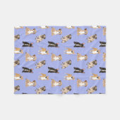 Dogs Vector naadloos patroon Fleece Deken (Voorkant (Horizontaal))