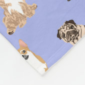 Dogs Vector naadloos patroon Fleece Deken (Hoek)