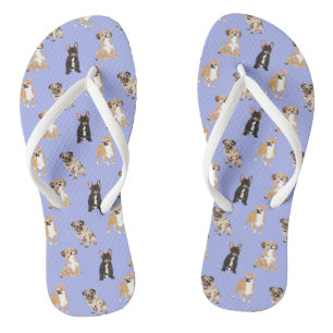 Dogs Vector naadloos patroon Teenslippers