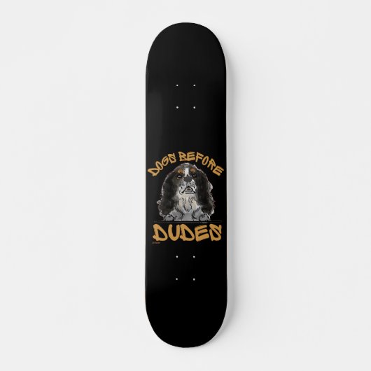 DOGS VOOR DUDES Cavalier King Charles Spaniel Skateboard (Voorkant)