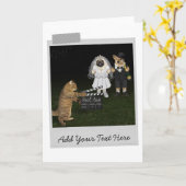 Dogs Wedding Movie Theme Funny Card Kaart (Gele Bloem)