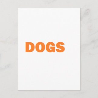 DOGS-woord in geel Briefkaart
