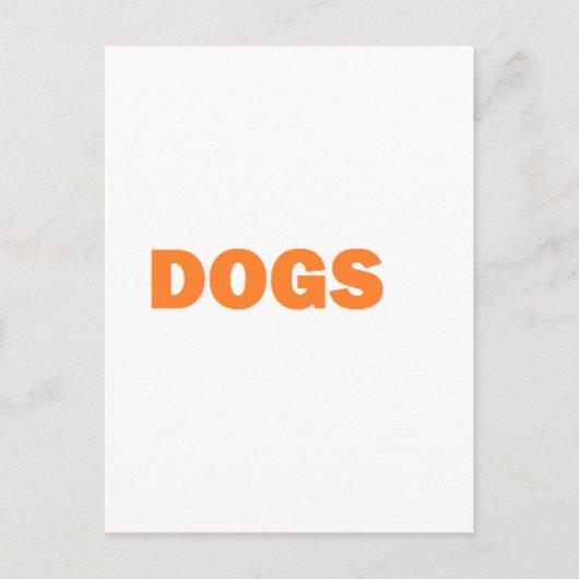 DOGS-woord in geel Briefkaart (Voorkant)