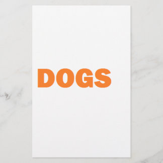 DOGS-woord in geel Briefpapier