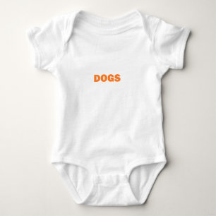 DOGS-woord in geel Romper