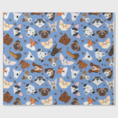 Dogs Wrapping Paper Cadeaupapier (Vlak)