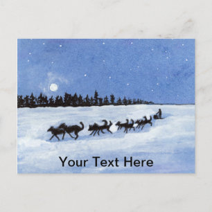 Dogsled Briefkaart