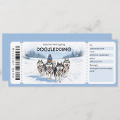 Dogsledding Gift Certificate Kaart (Voorkant / Achterkant)