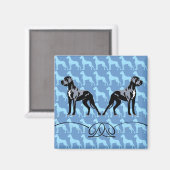 Dogue allemand aimant (Recto/Verso)