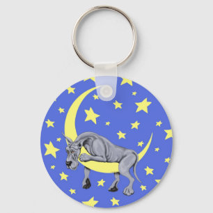 Dogue de Bordeaux Blauwe Twinkel Sleutelhanger