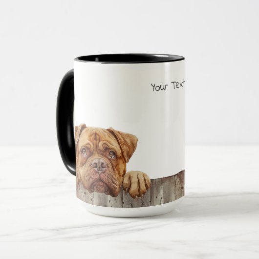 Dogue de Bordeaux chien Mug (Devant gauche)