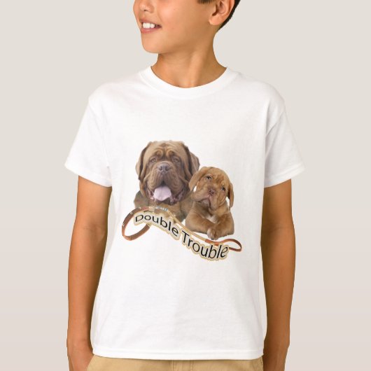 Dogue De Bordeaux Dubbele probleemoplossing T-shirt (Voorkant)