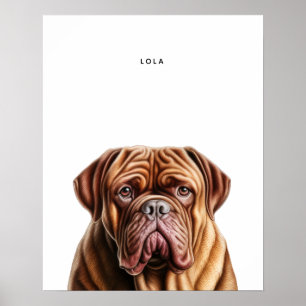 Dogue de Bordeaux gepersonaliseerde print