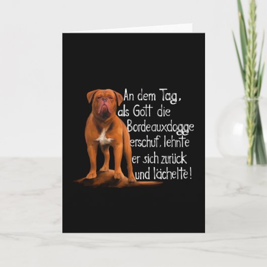 Dogue de Bordeaux Gift Dog Owner Love Kaart (Voorkant)