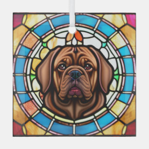 Dogue de Bordeaux "Glas in lood" Glas Ornament
