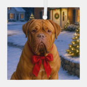 Dogue De Bordeaux Holiday Ornament (Achterkant)