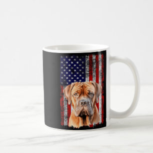 Dogue de Bordeaux-hondliefhebber Amerikaanse vlag Koffiemok