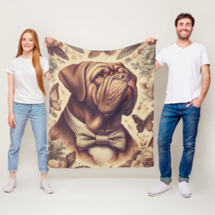 Dogue de Bordeaux Illustratie Fleece Deken