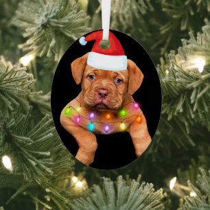 dogue de bordeaux kerst decor voor hondenliefhebbe metalen ornament